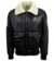 Jared Top Gun Shearling Fur B3 Black Leather Jacket Men