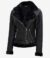 Natalie Shearling Leather Black