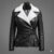 Natalie Shearling Leather Black Belted Biker Jacket Women