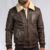 Parker A2 Shearling Brown Bomber Leather Jacket for Men