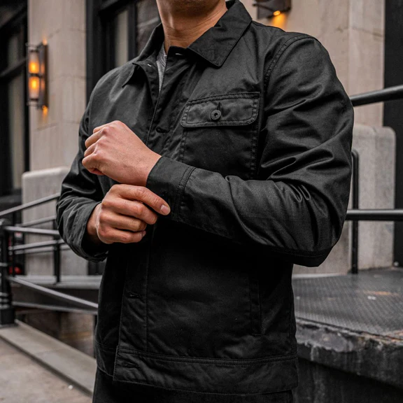 Waxed Canvas Field Jacket | Rugged Outdoor Style for Men